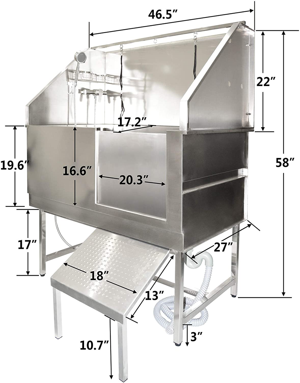 Stainless Steel Grooming Tub – Grooming With Kate